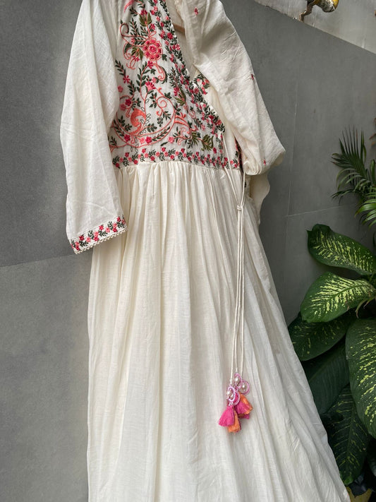 Rang Saaz Embroidered Angrakha in Mal Cotton