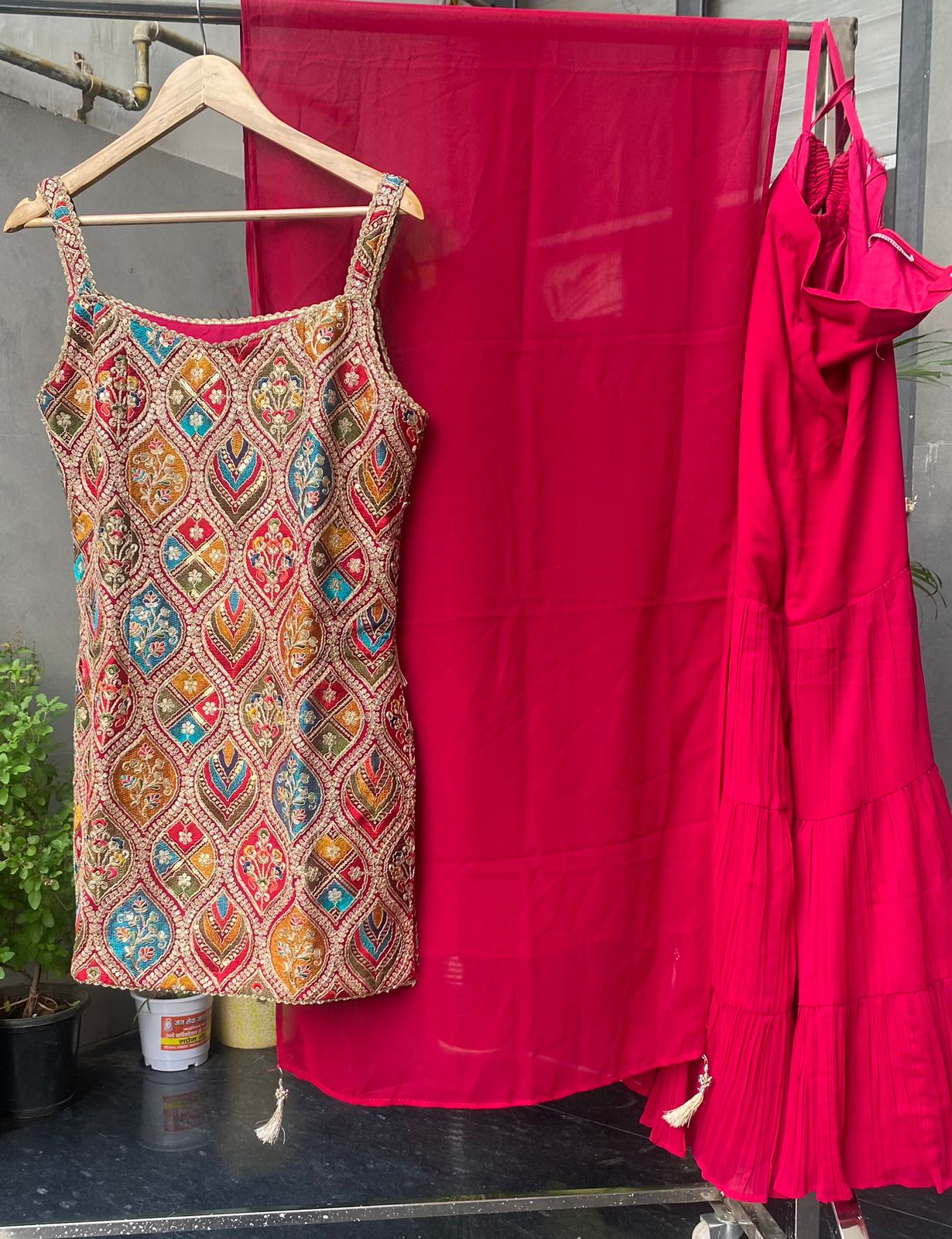 Readymade Georgette Sharara Set