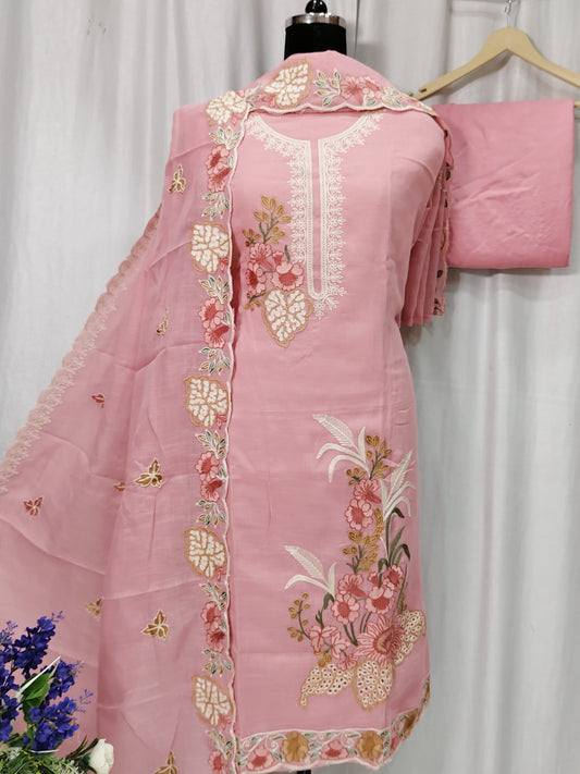 Pure Linen Embroidered Delight