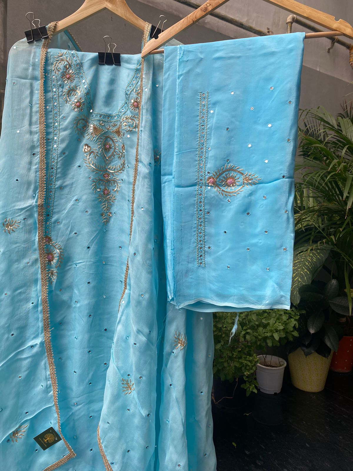 Aqua Grace Burberry Silk Suit